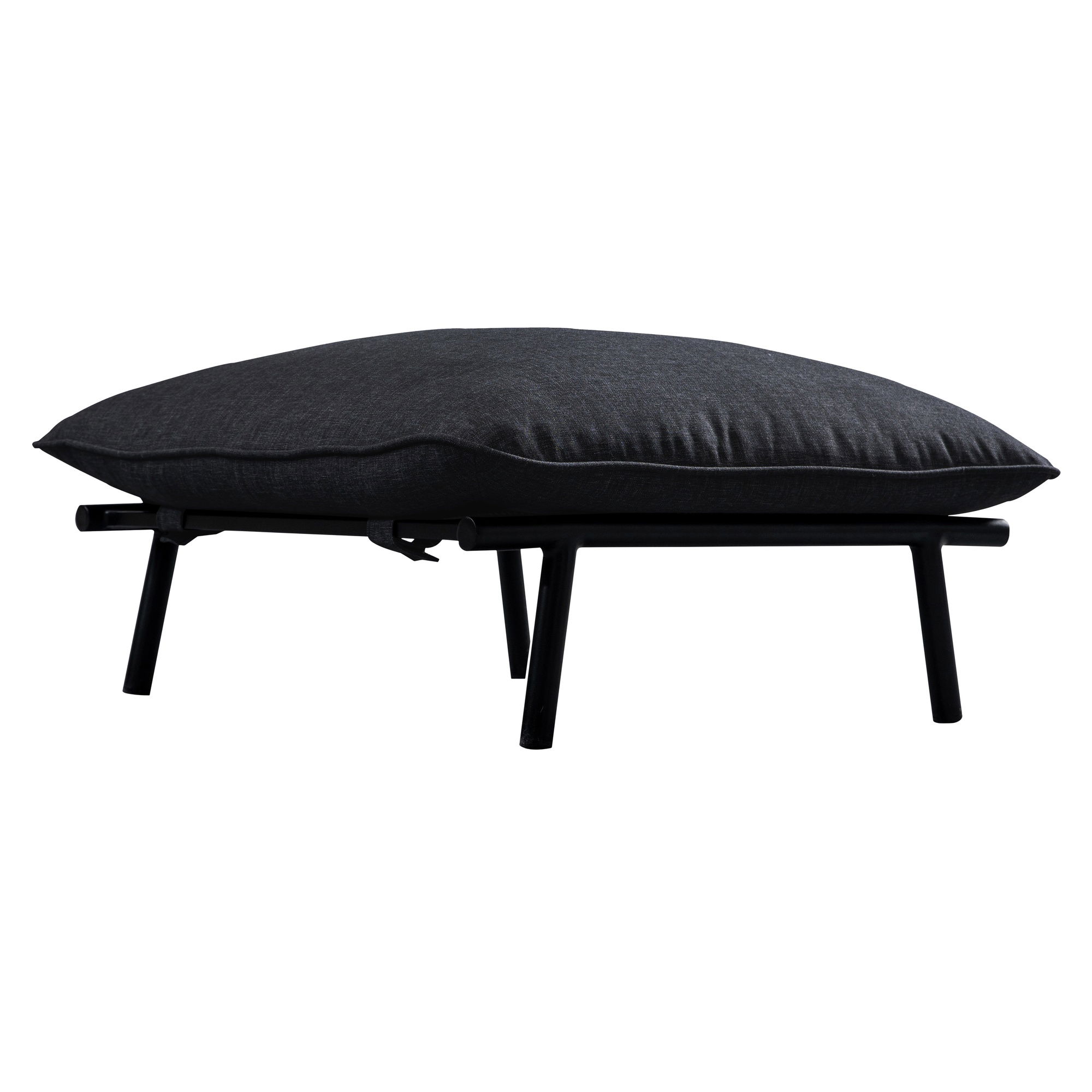 Morgan Outdoor Ottoman Speckled Charcoal, by Moe's Home, 29.1" width x 14.6" height x 26.8" depth View 2