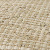 Aalia  Beige Leather and Jute Pouf thumbnail 5