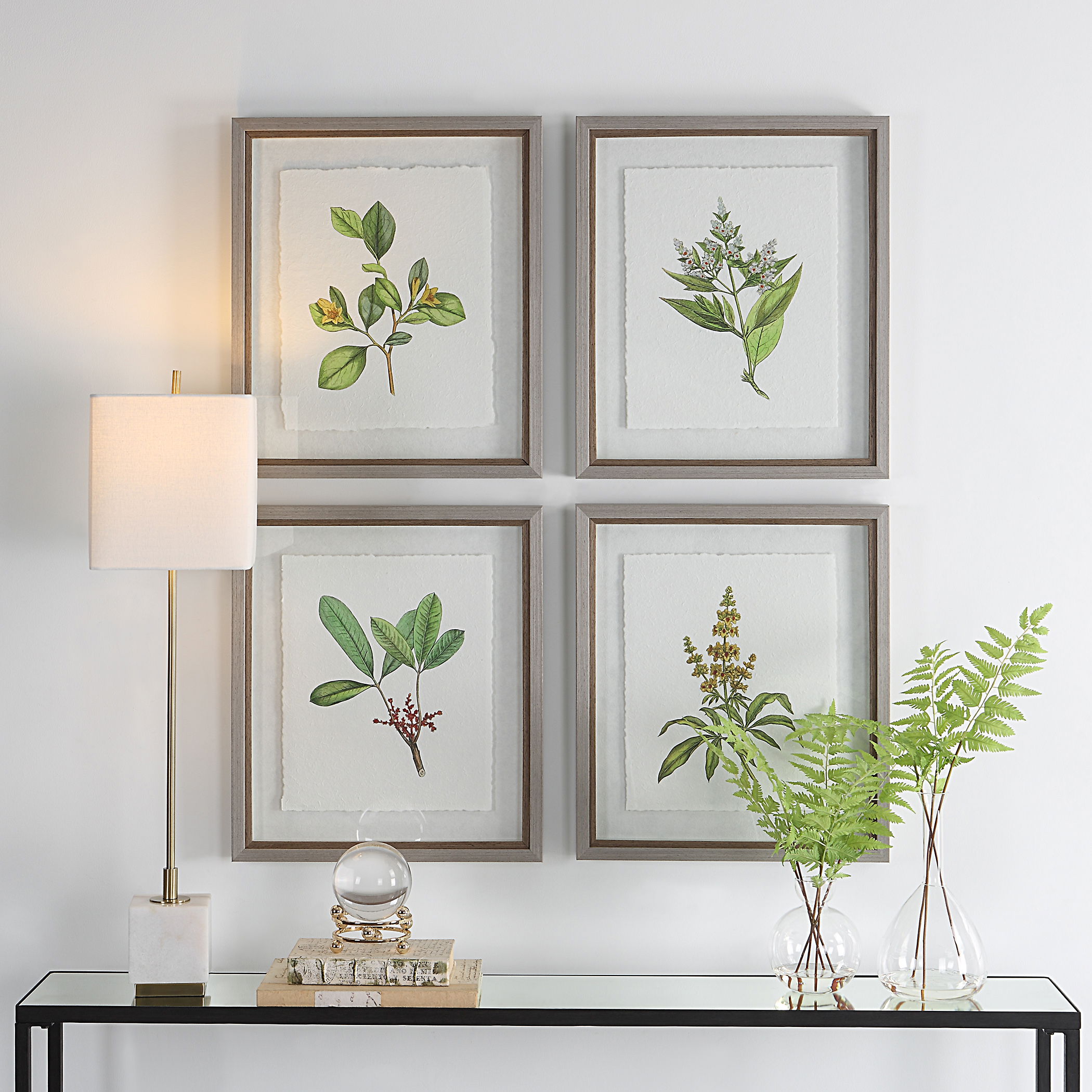 Wildflower Study Framed Prints, S/4 large image 