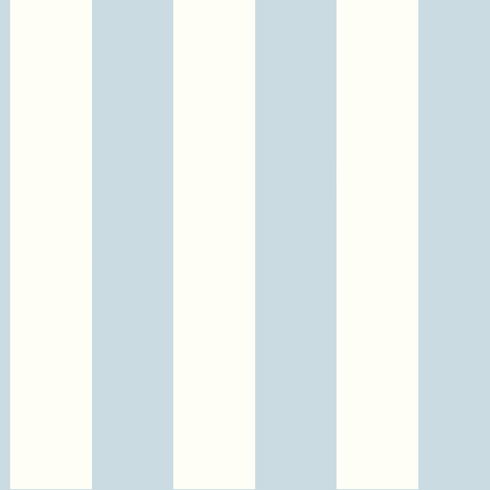 3" Stripe Blue & White Wallpaper