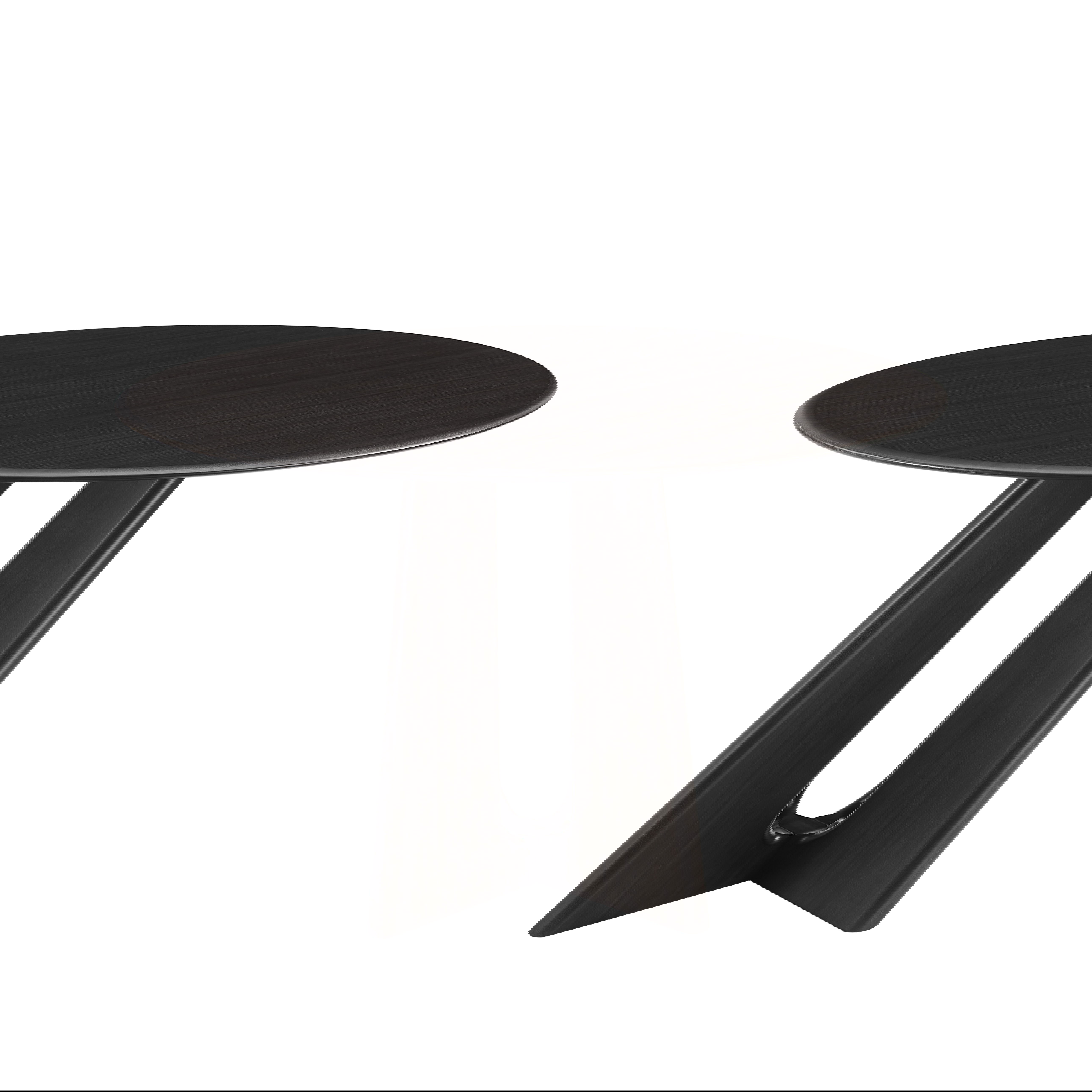 Luna 48â€ Round Table, Caviar, Dining Table by Greenington, 48" length x 48" width x 29.92" height View 7