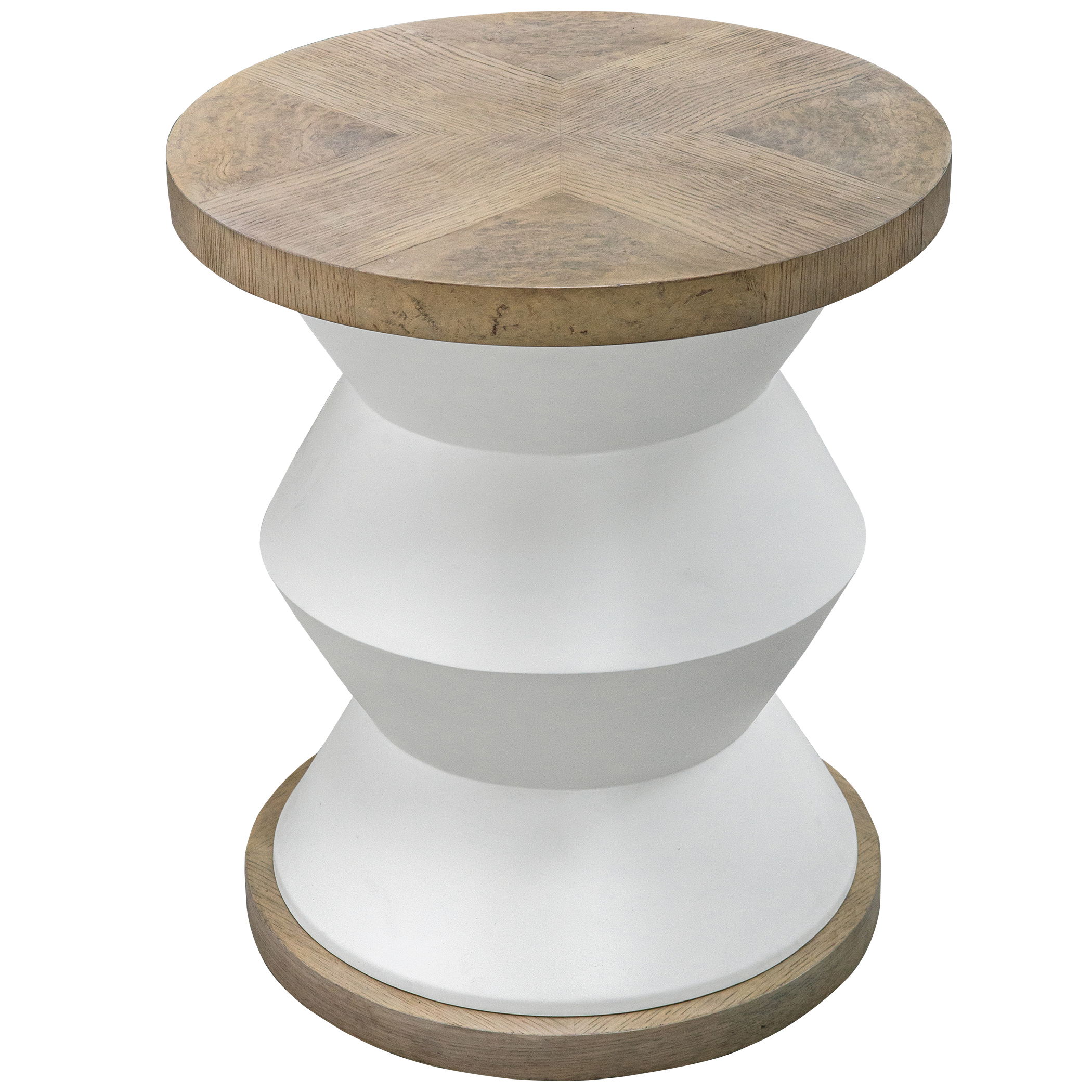 Spool Geometric Side Table, Furniture by Uttermost, 20" width x 23" height x 20" depth View 1