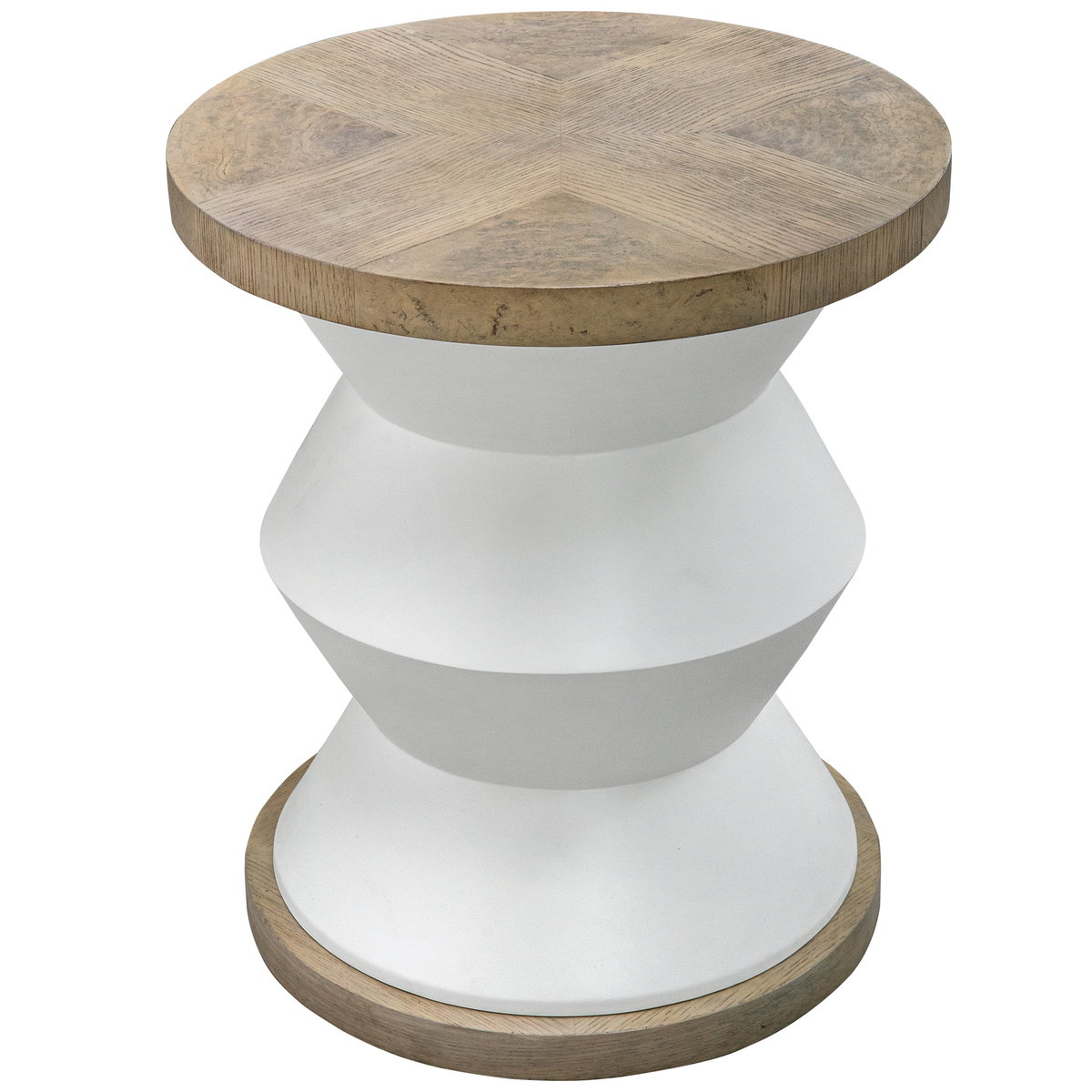 Spool Geometric Side Table, Side & End Table by Uttermost, 20" width x 23" height x 20" depth View 1