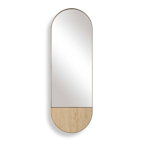 Russo Travertine Tall Oval Mirror