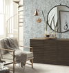 Shimmering Foliage Spa & Silver Wallpaper thumbnail 2