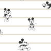 Disney Mickey Mouse Stripe Black & White Wallpaper thumbnail 0