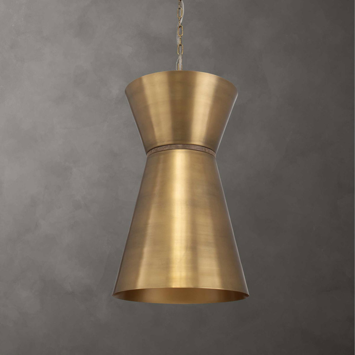 Crocker Brass 1 Light Mini Pendant, Mini Light Pendant by Uttermost, 14.5" width x 23" height x 14.5" diameter x 14.5" depth View 2