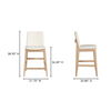 Deco Oak Counter Stool White Pvc, Counter & Bar Stool by Moe's Home, 21.7" width x 38.9" height x 20.8" depth thumbnail 7