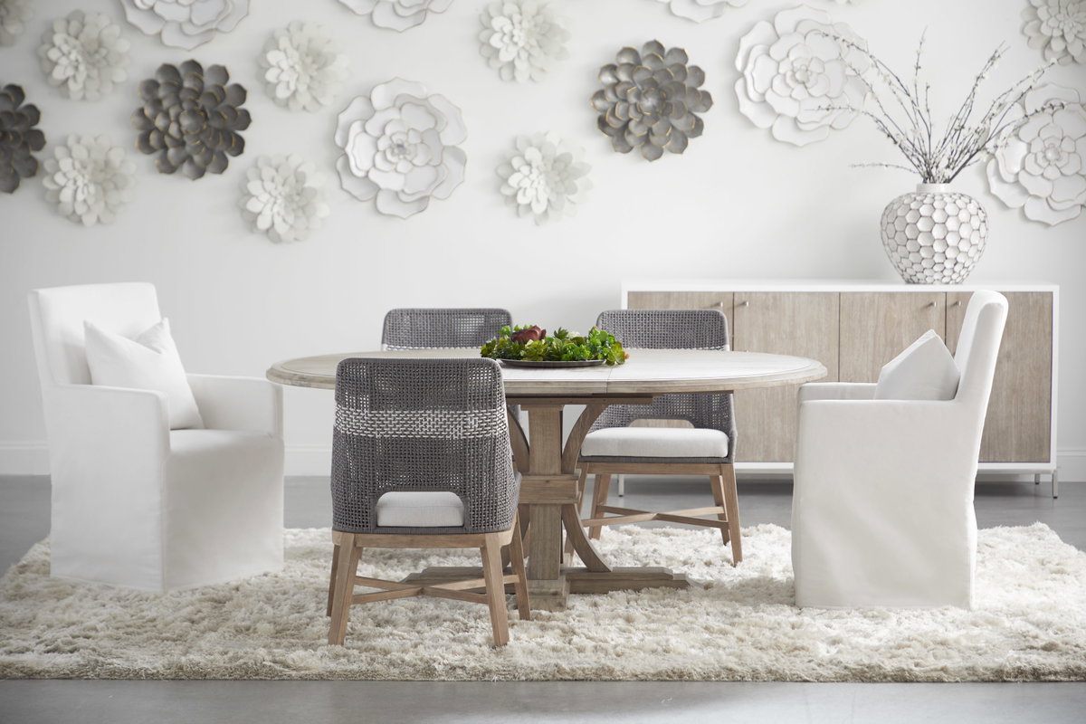 Devon 54' Round Extension Dining Table, by Essentials for Living, 54" width x 30" height x 54" depth View 16