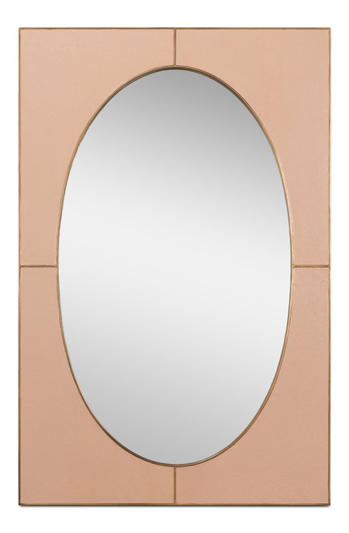 Francis Mirror Shagreen Antique Mushroom