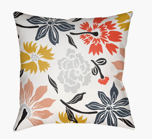 Moody Floral Accent Pillow
