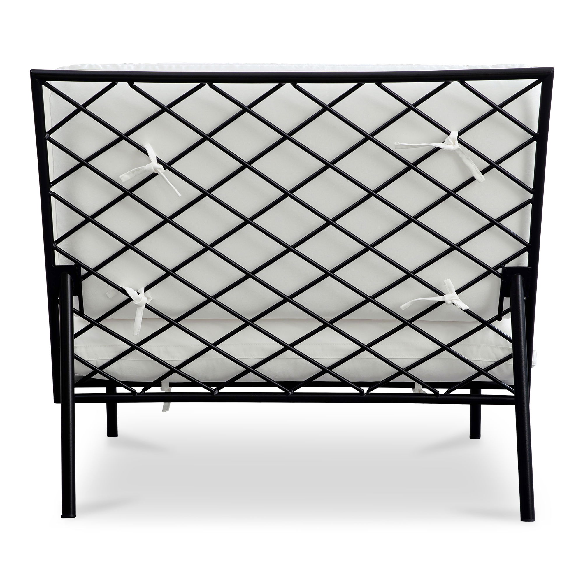 Salma Outdoor Accent Chair White, Outdoor Chair by Moe's Home, 2'10.7" width x 2'9.5" height x 2'11.5" depth View 4