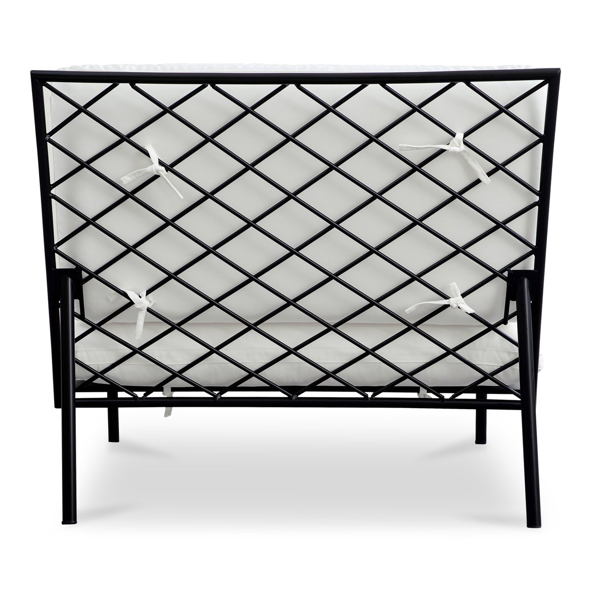 Salma Outdoor Accent Chair White, Outdoor Chair by Moe's Home, 2'10.7" width x 2'9.5" height x 2'11.5" depth View 4