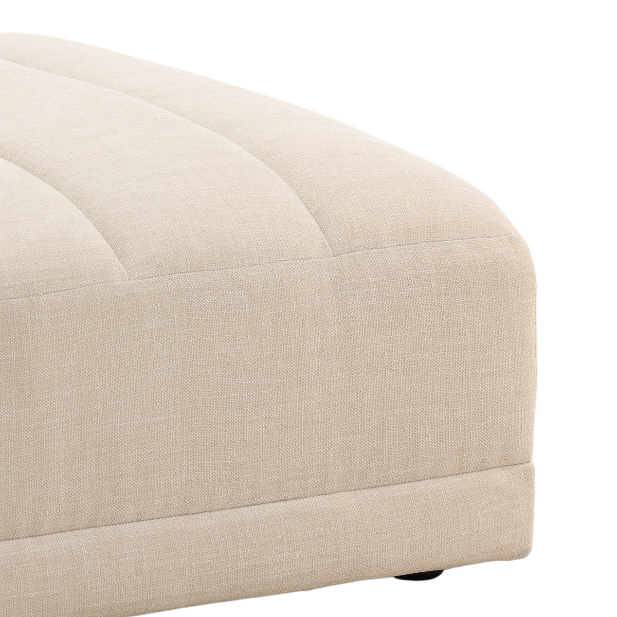 Magda Ottoman Oatmeal C0, by Dovetail, 35.75" width x 17.5" height x 34" depth View 3