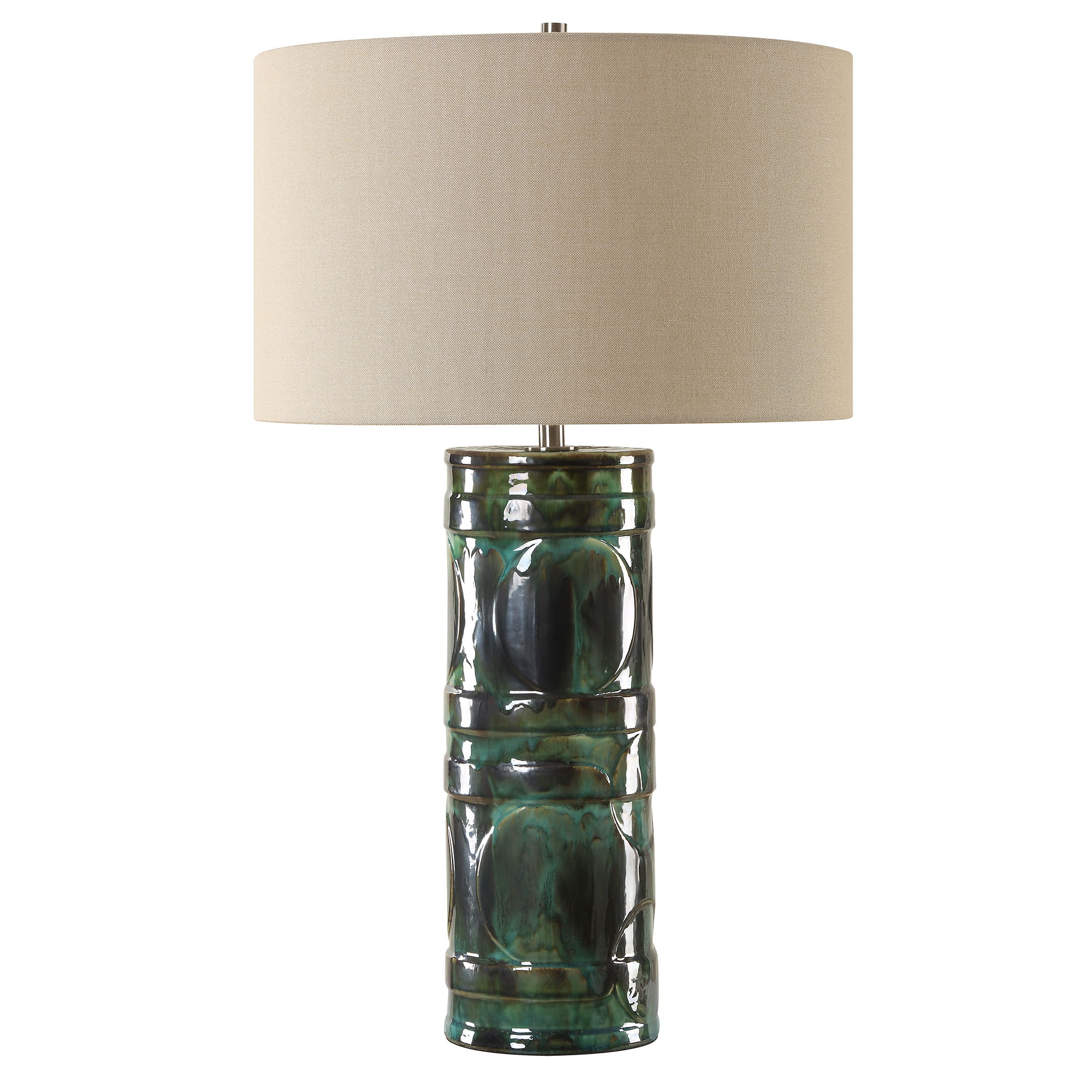 Loch Green Glaze Table Lamp large image 