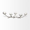Vine I Distressed Silver Metal Creeper Five Candle Table Candle Holder, Candles & Candle Holder by Mercana, 30" length x 12" width x 9" height thumbnail 2