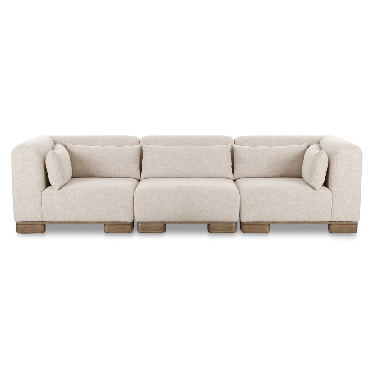 June Modular Sofa Oatmeal, Sectional Sofa by Moe's Home, 115" width x 30" height x 40" depth View 1