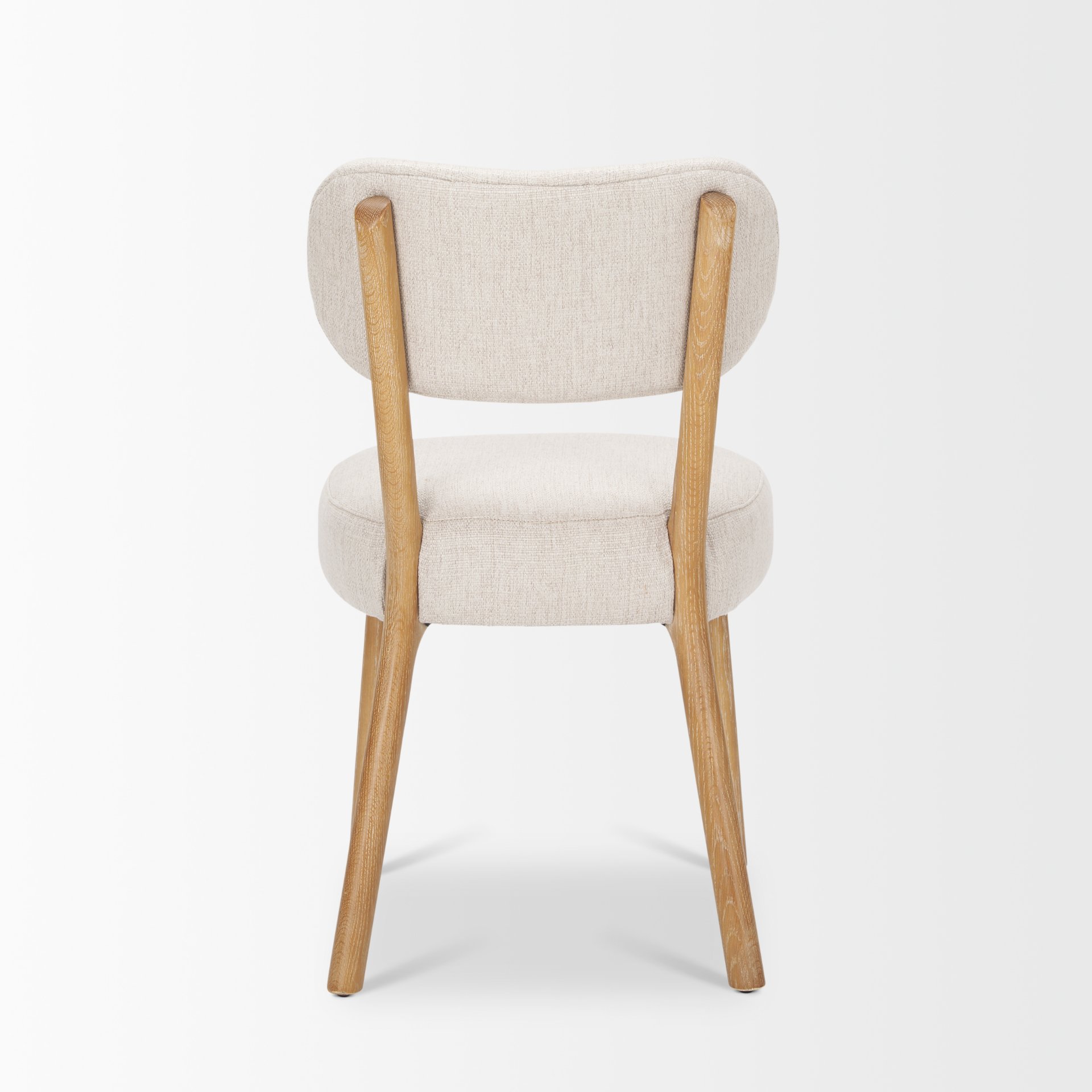 Owen Dining Chair with Medium Brown Wood and Beige Fabric large image 