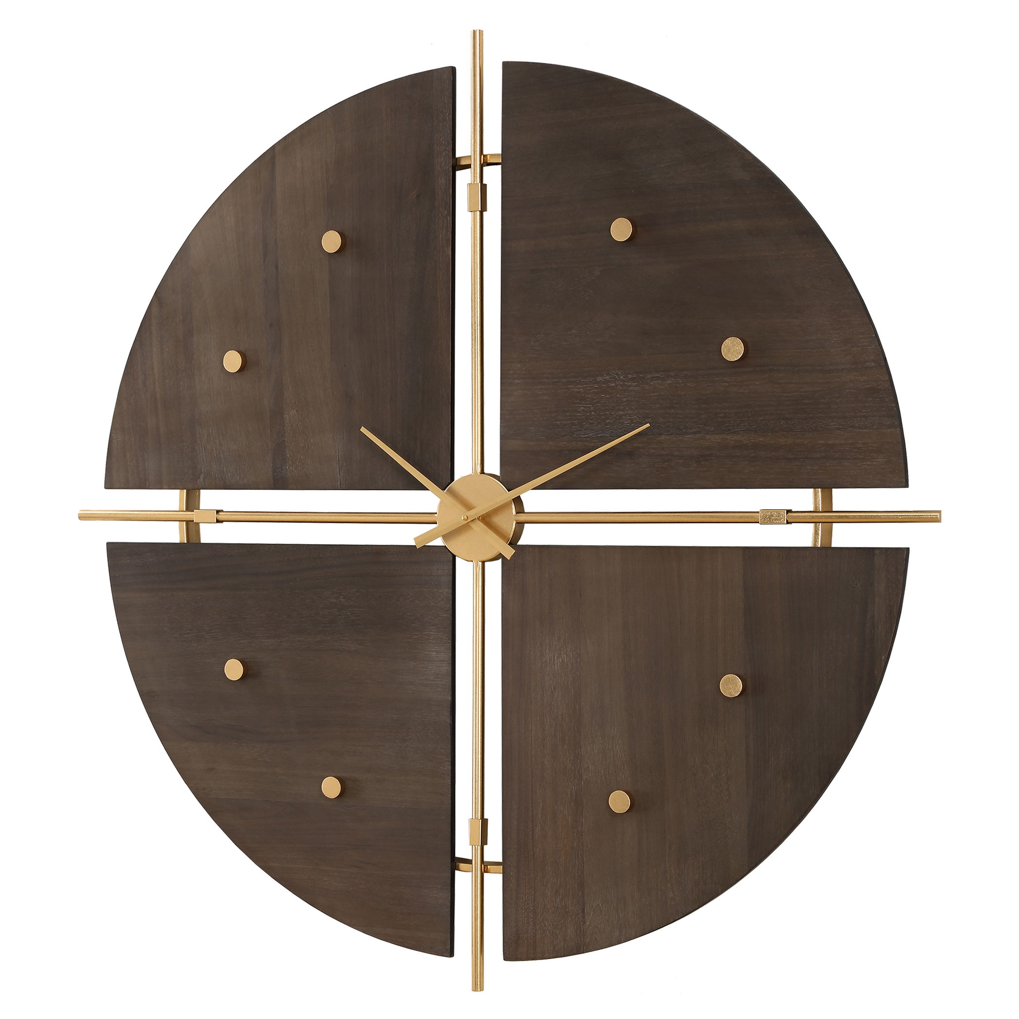 Walnut Elegance Wall Clock large image 