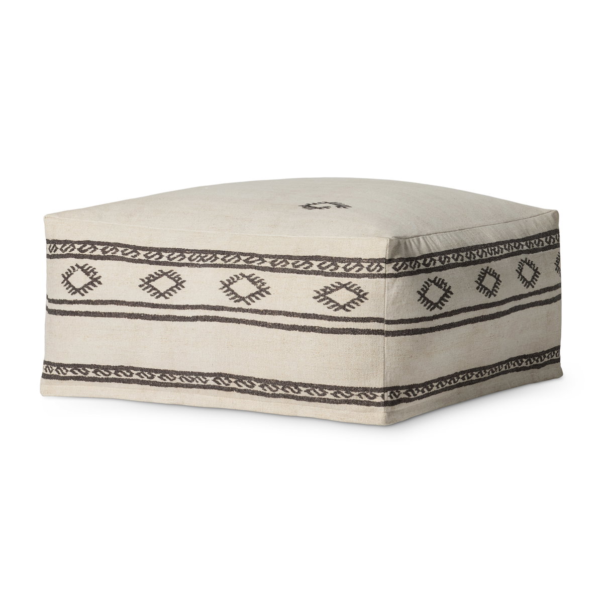 Loloi Ivory, Ottoman, 36" length x 36" width x 17" height View 1