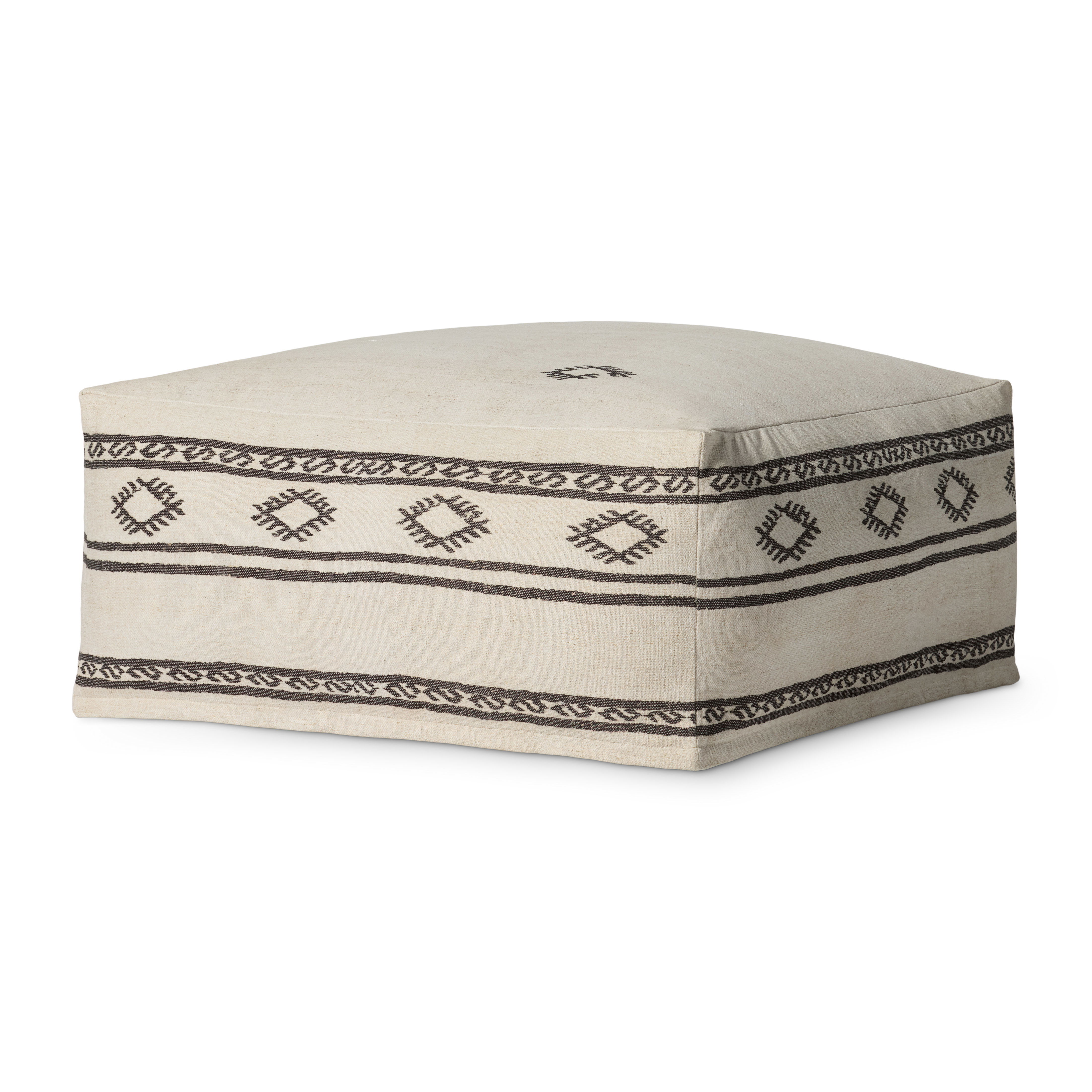 Loloi Ivory, Ottoman, 36" length x 36" width x 17" height