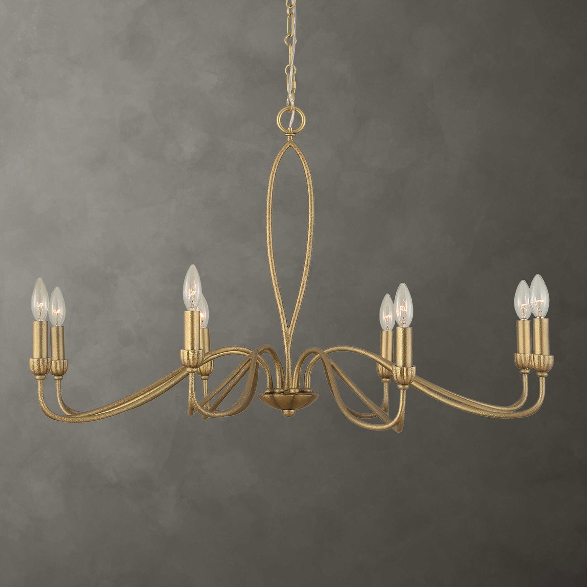 Corella 8 Light Chandelier, Pendant by Uttermost, 23" height x 40" diameter View 2