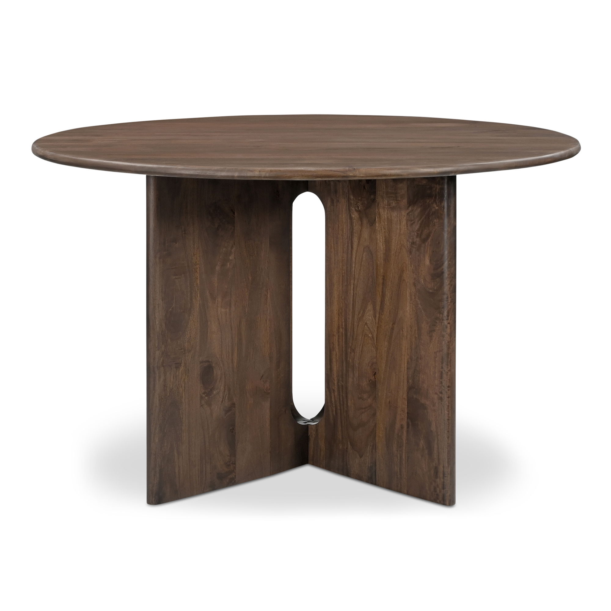 Stanley Dining Table Dark Brown, by Moe's Home, 48" width x 30" height x 48" depth View 3