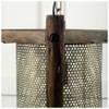 Keppler 16L x 16W x 18.3H Perforated Metal and Wood Pendant Light, by Mercana, 16" length x 16" width x 18.25" height thumbnail 3