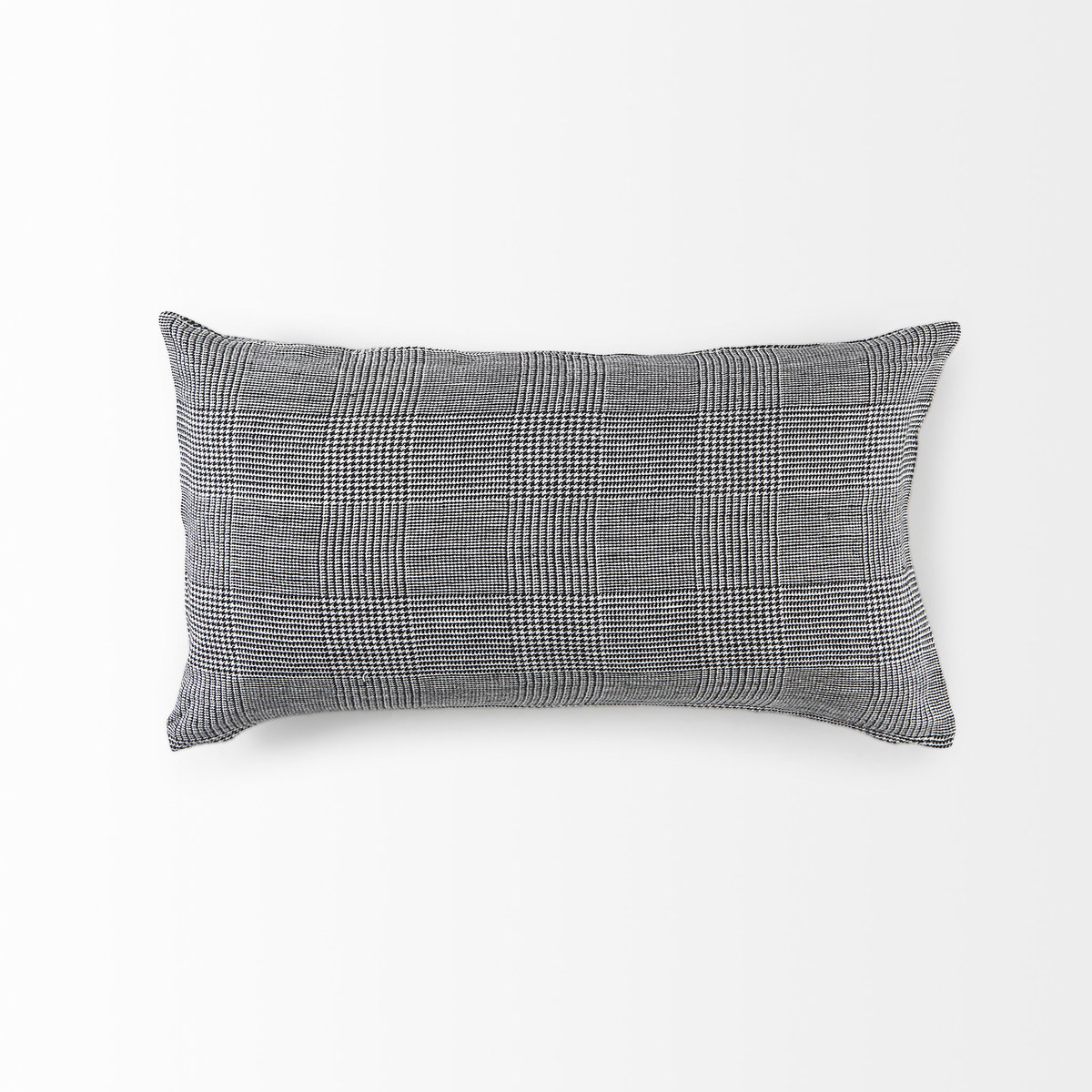 Ramone 14x26 White and Black Fabric Pillow Cover, Decorative Pillow by Mercana, 14" length x 26" width x 0.2" height View 5