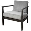 Brunei Modern Gray Accent Chair, by Uttermost, 28.25" width x 33.5" height x 32.5" depth thumbnail 4