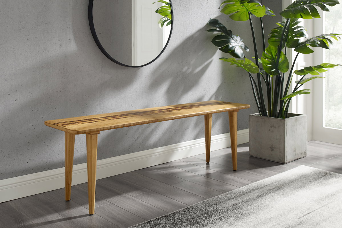 Azara Bench, Caramelized, Benche by Greenington, 55" length x 14" width x 17.5" height View 3