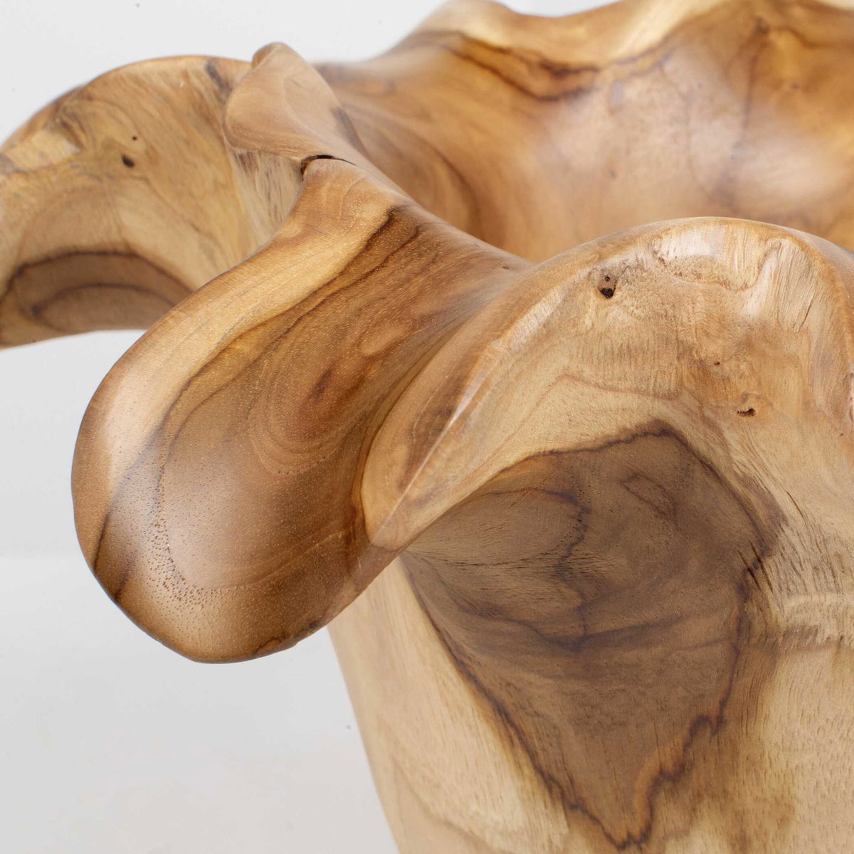 Teak Flow Natural Outdoor Bowl, Decorative Tray by Uttermost, 15.8" width x 10" height x 15.8" depth View 7