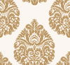 Teardrop Damask Gold Wallpaper, by York Wall, 27' length x 2'3" width x 0.02" depth thumbnail 1