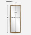 On Point Wood Dressing Mirror, by Uttermost, 2'6" width x 6'4" height x 3" depth thumbnail 3