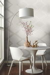 Diamond Twist White & Cream Wallpaper thumbnail 2