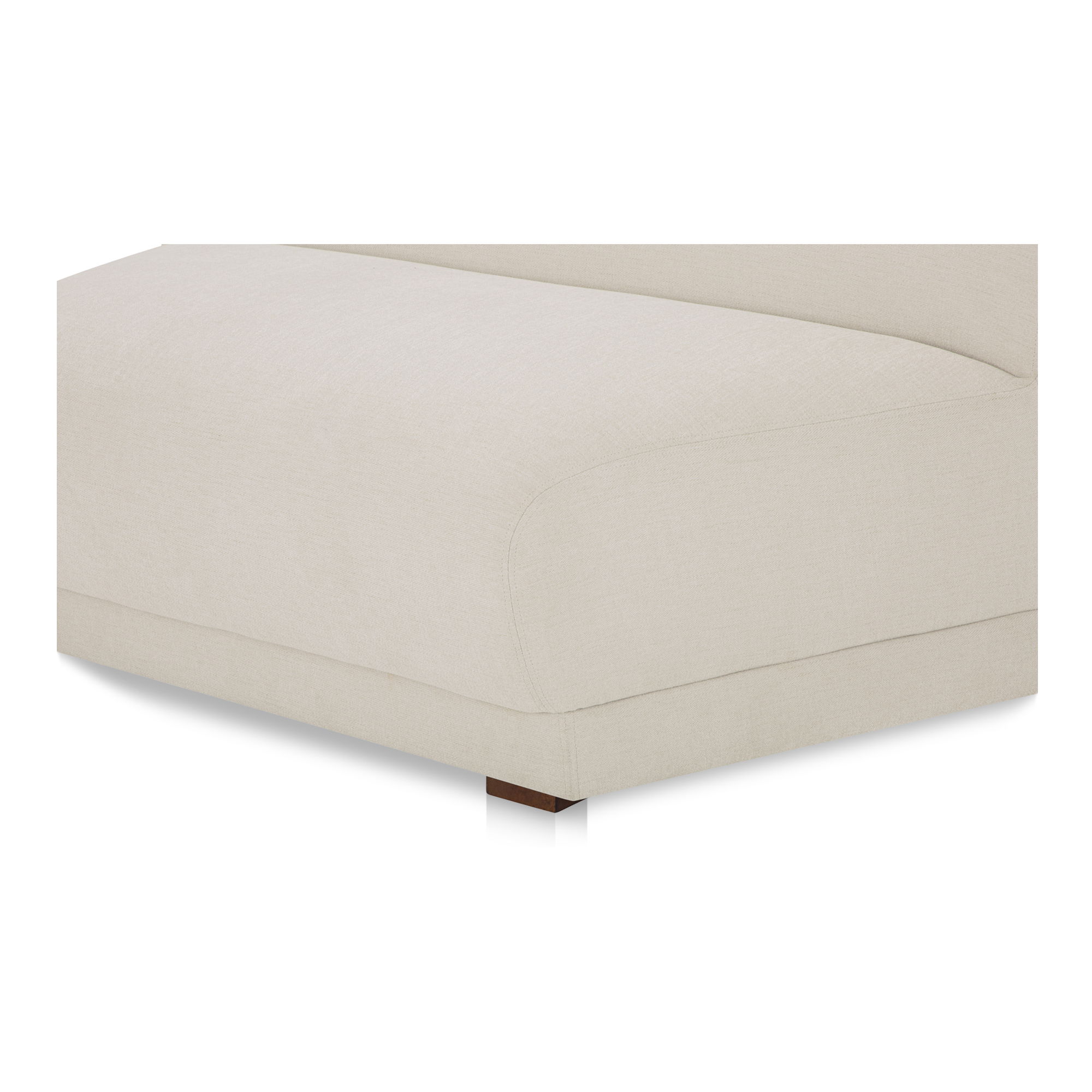 Fraser Wedge Slipper Chair Off White, Accent Chair by Moe's Home, 62.5" width x 31.5" height x 34.3" depth View 5