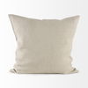 Enya 18L x 18W Beige and Cream Fabric Patterned Decorative Pillow Cover thumbnail 5