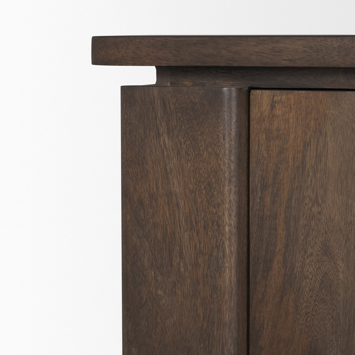 Wallen 2 Door Solid Dark Brown Wood with 3 Drawers Sideboard, Sideboards & Buffet by Mercana, 79" length x 21" width x 33" height View 8