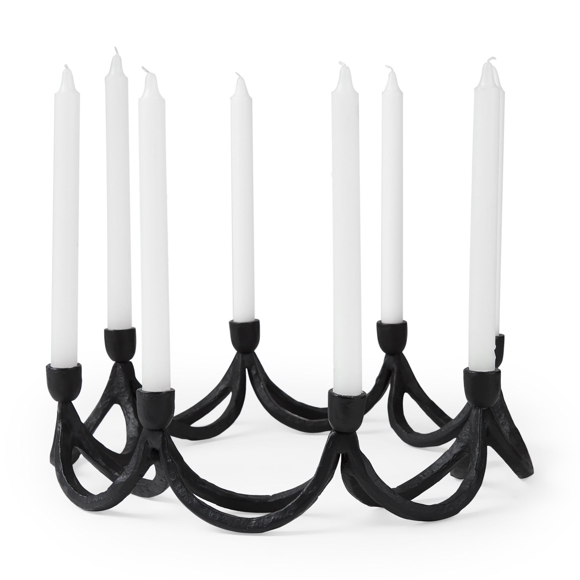 Seraph Round Candle Holder, Candles & Candle Holder by Mercana, 16" length x 16" width x 4.25" height View 1