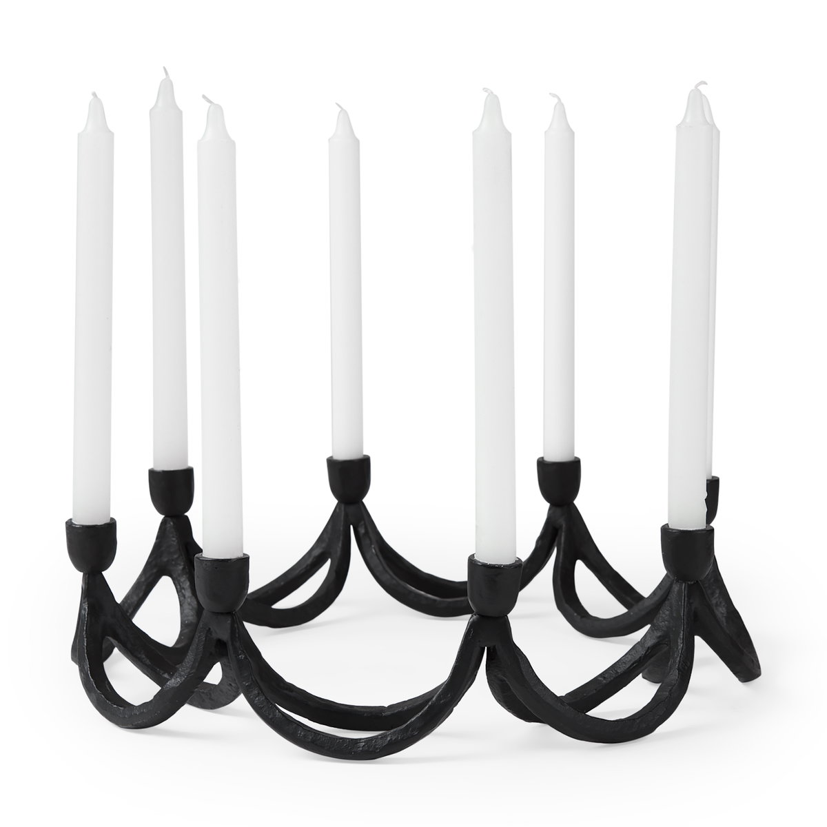 Seraph Round Candle Holder, Candles & Candle Holder by Mercana, 16" length x 16" width x 4.25" height View 1