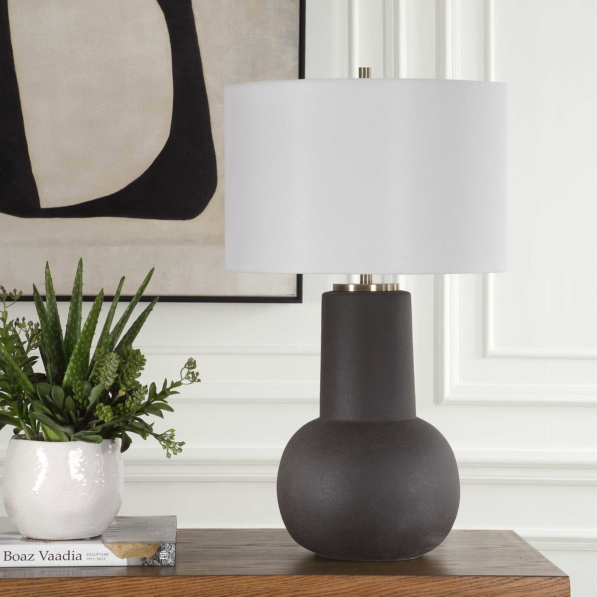 Robson Rustic Bronze Table Lamp, by Uttermost, 17" width x 29" height x 17" depth View 3