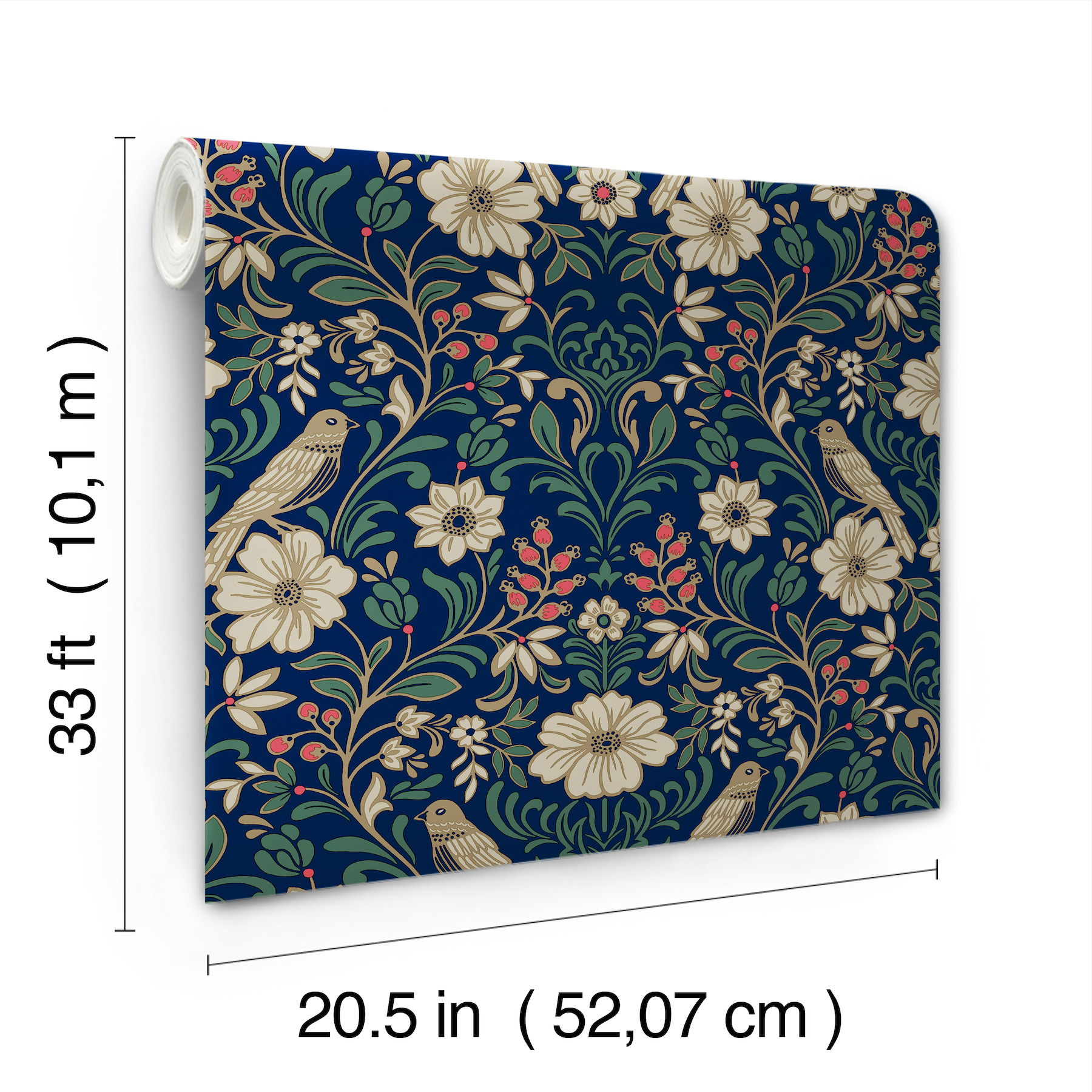 Colette Navy Wallpaper large image 