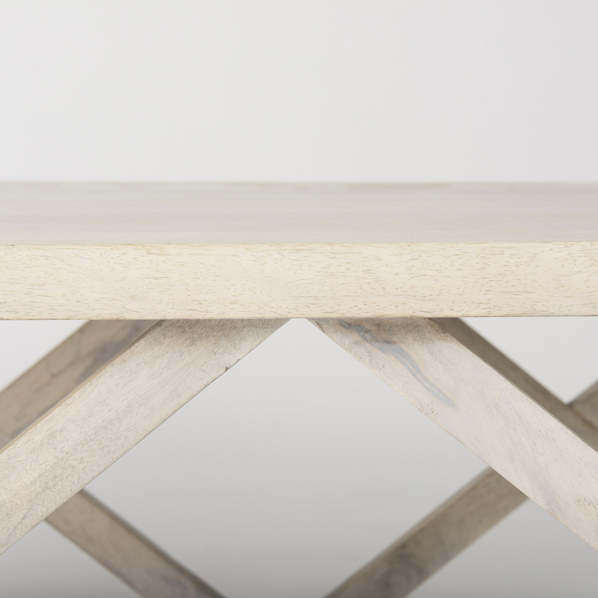 Forsey  Blonde Wood Rectangular Coffee Table, by Mercana, 48" length x 28" width x 17.5" height View 6