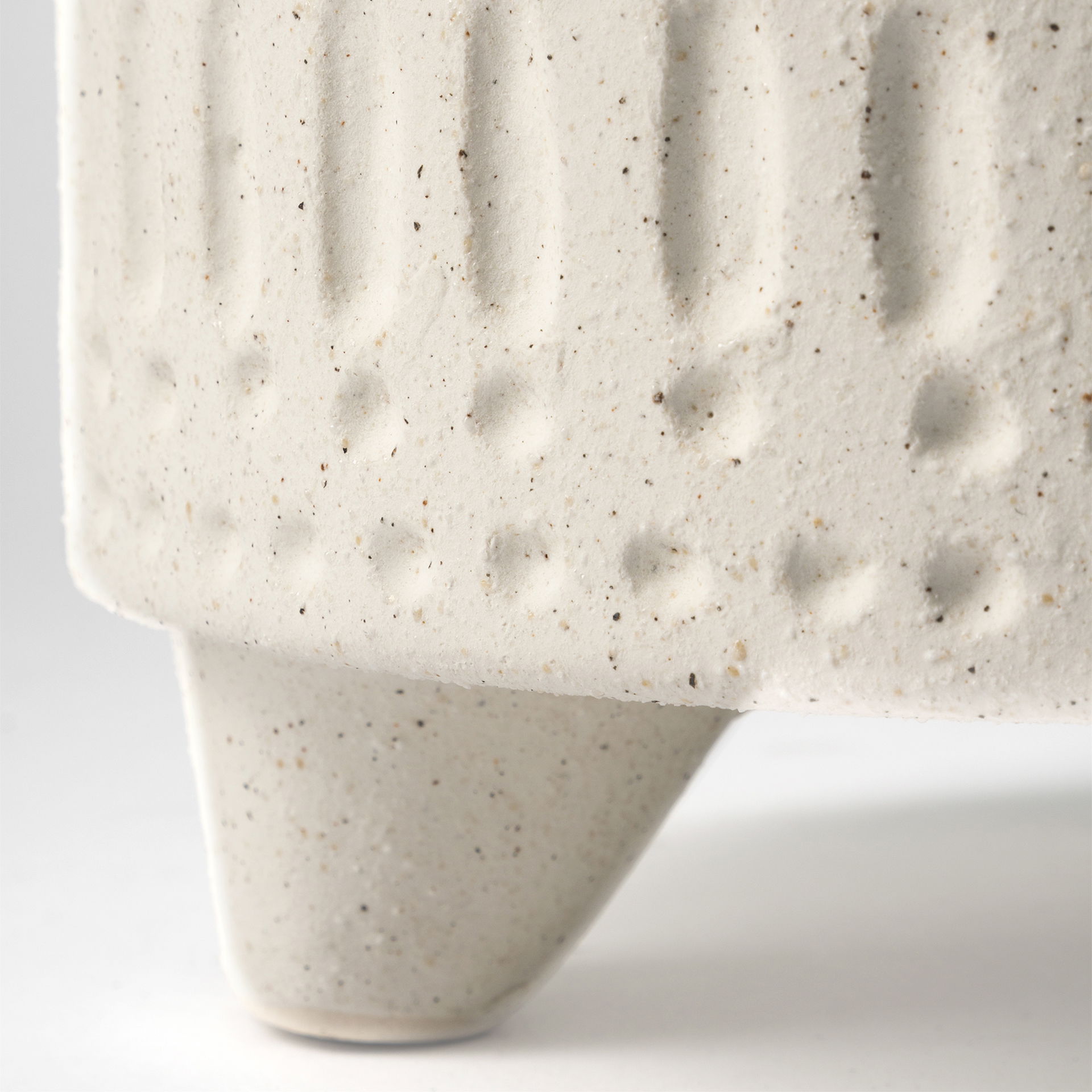 Jacob I Short White Ceramic Smiling Face Vase large image 