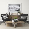 Kimia 20L x 20W White and Black Fabric Herringbone and Fringed Decorative Pillow Cover thumbnail 1