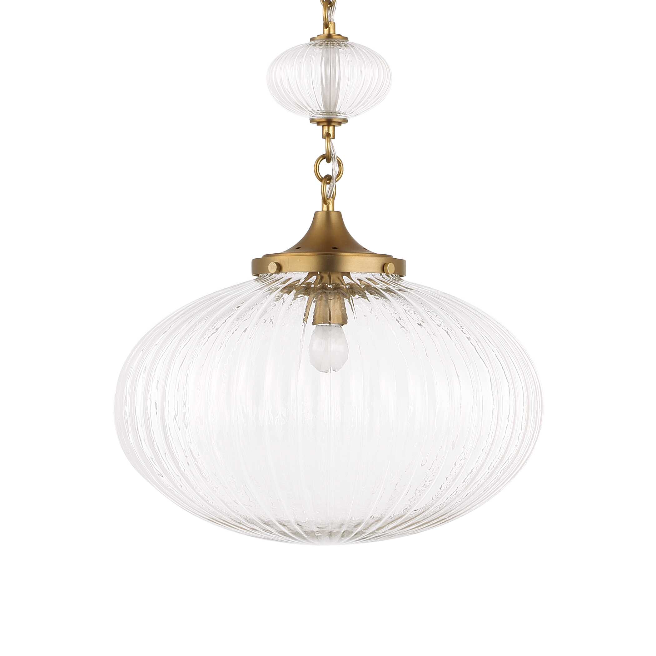 Bellaire 1 Light Glass Shade Pendant, Ceiling Light by Uttermost, 20" height x 16.5" diameter View 7