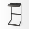Kiran Backless 30in Seat Bar Stool | Black Wood with Black Metal, Counter & Bar Stool by Mercana, 17" length x 17" width x 30" height thumbnail 6