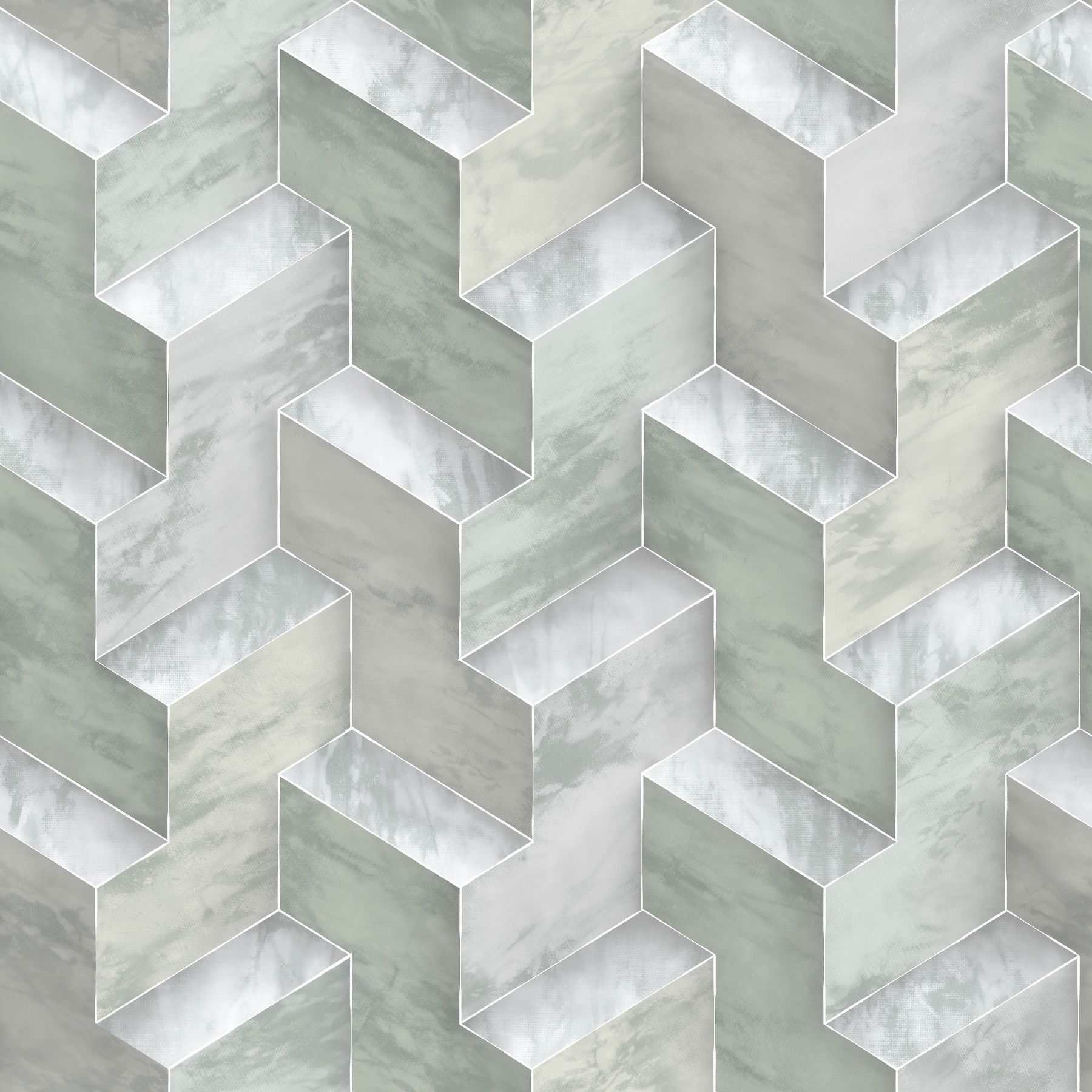 Green Step to It Wallpaper, by York Wall, 33' length x 1'8.5" width x 0.02" depth View 1