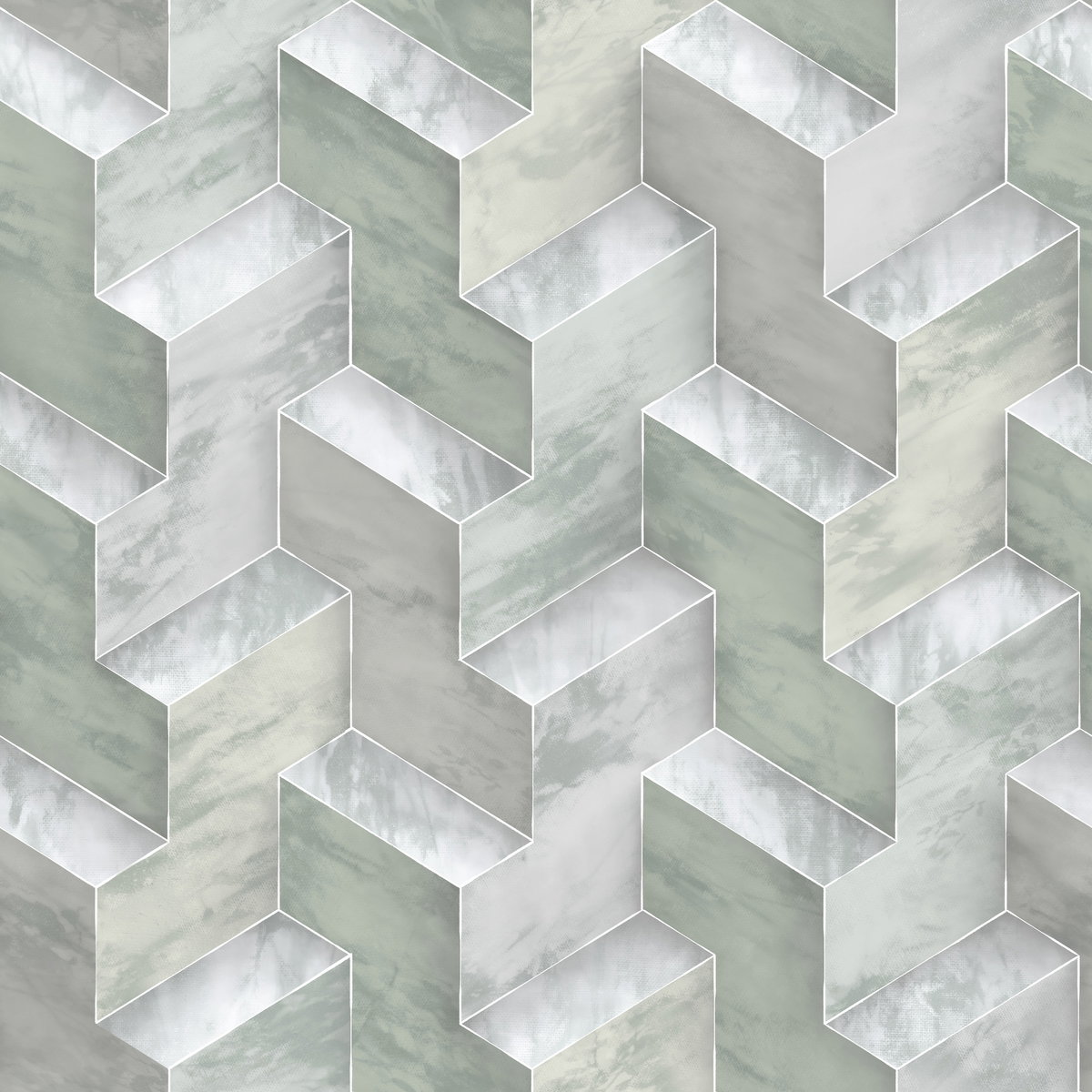 Green Step to It Wallpaper, by York Wall, 33' length x 1'8.5" width x 0.02" depth