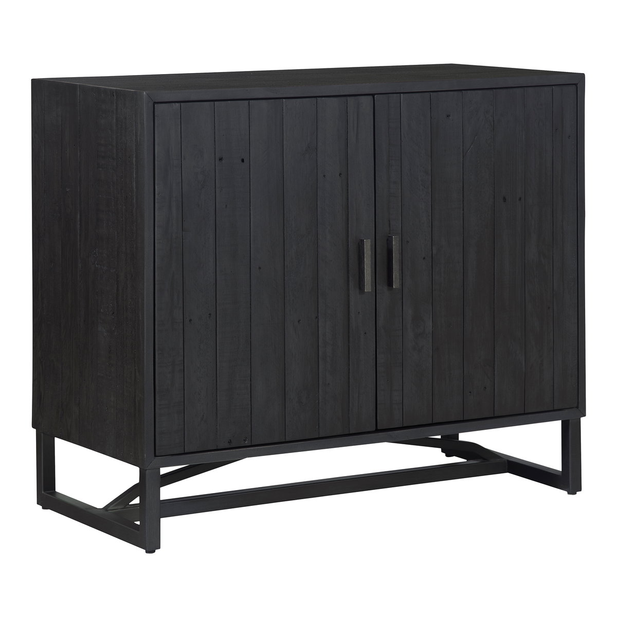 Sierra 2 Door Cabinet Black, Cabinets & Sideboard by Moe's Home, 39" width x 33" height x 18" depth View 2